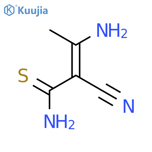3-amino-2-cyanobut-2-enethioamide structure