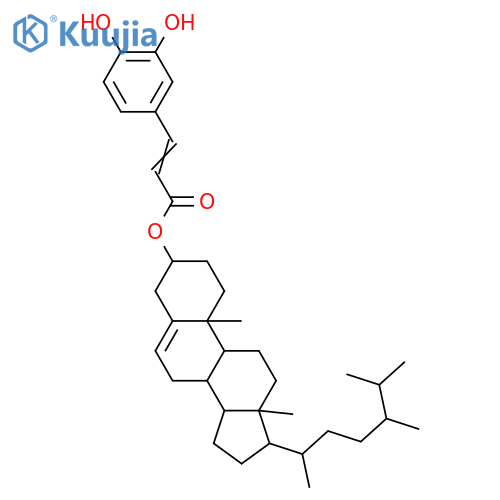 Ergost-5-en-3-ol, 3-(3,4-dihydroxyphenyl)-2-propenoate, (3β,24R)- structure