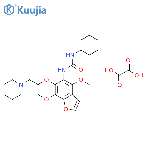 1-cyclohexyl-3-[4,7-dimethoxy-6-[2-(1-piperidyl)ethoxy]benzofuran-5-yl]urea; oxalic acid structure