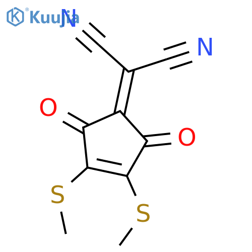 Propanedinitrile,[3,4-bis(methylthio)-2,5-dioxo-3-cyclopenten-1-ylidene]- structure