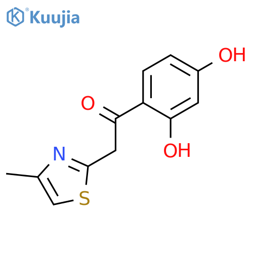 Ethanone, 1-(2,4-dihydroxyphenyl)-2-(4-methyl-2-thiazolyl)- structure
