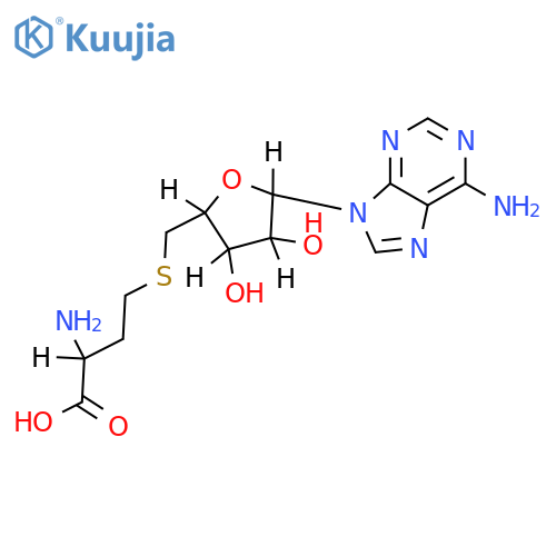 (2S)-2-Amino-4-[[(2S,3S,4R,5S)-5-(7-amino-2H-pyrazolo[4,3-d]pyrimidin-3-yl)-3,4-dihydroxyoxolan-2-yl]methylsulfanyl]butanoic acid structure