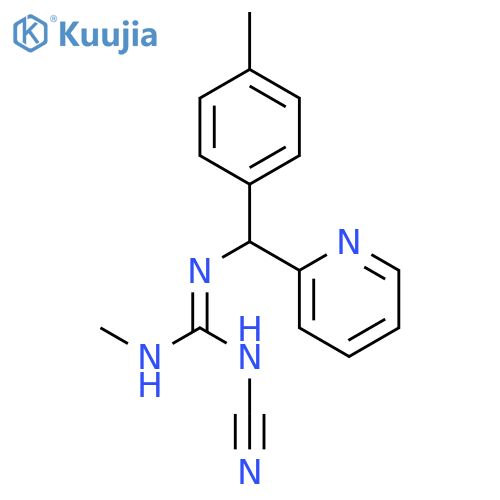 Guanidine, N-cyano-N'-methyl-N''-[(4-methylphenyl)-2-pyridinylmethyl]- structure