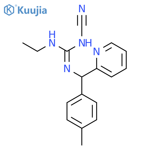 GUANIDINE, N-CYANO-N'-ETHYL-N''-[(4-METHYLPHENYL)-2-PYRIDINYLMETHYL]- structure