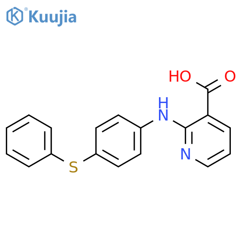 3-Pyridinecarboxylicacid, 2-[[4-(phenylthio)phenyl]amino]- structure