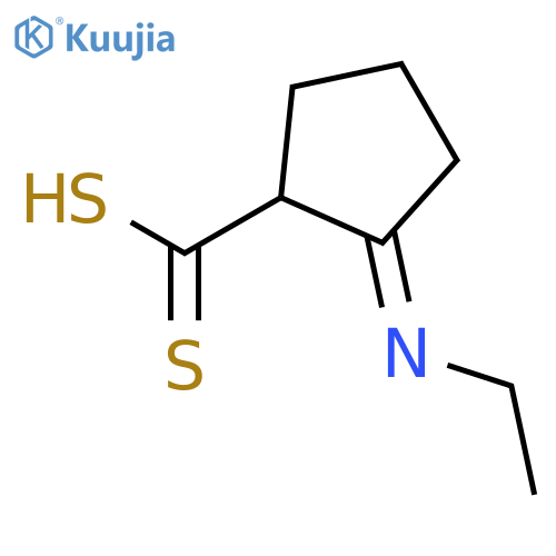Cyclopentanecarbodithioic acid, 2-(ethylimino)- structure