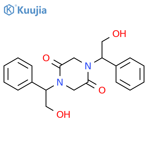 1,4-Bis-(2-hydroxy-1-phenylethyl)piperazine-2,5-dione structure