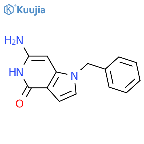 4H-PYRROLO[3,2-C]PYRIDIN-4-ONE, 6-AMINO-1,5-DIHYDRO-1-(PHENYLMETHYL)- structure