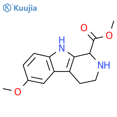methyl 6-methoxy-1H,2H,3H,4H,9H-pyrido3,4-bindole-1-carboxylate structure
