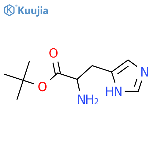 tert-butyl (2S)-2-amino-3-(1H-imidazol-4-yl)propanoate structure