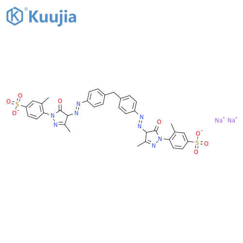 Benzenesulfonic acid,4,4'-[methylenebis[4,1-phenylene-2,1-diazenediyl(4,5-dihydro-3-methyl-5-oxo-1H-pyrazole-4,1-diyl)]]bis[3-methyl-,sodium salt (1:2) structure