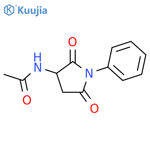 N-(2,5-dioxo-1-phenylpyrrolidin-3-yl)acetamide structure