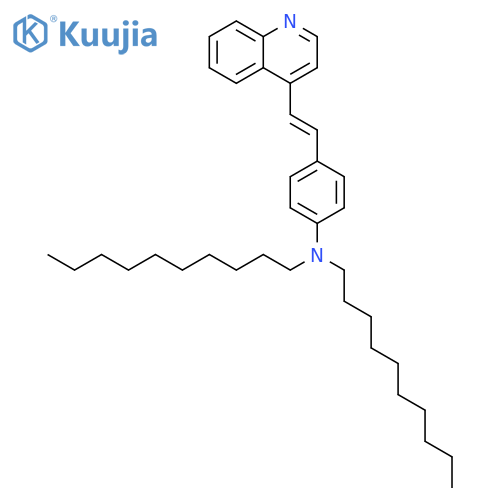 Benzenamine,N,N-didecyl-4-[2-(4-quinolinyl)ethenyl]- structure