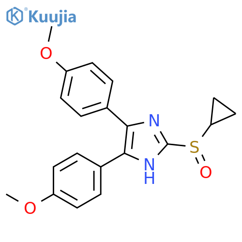 1H-Imidazole, 2-(cyclopropylsulfinyl)-4,5-bis(4-methoxyphenyl)- structure