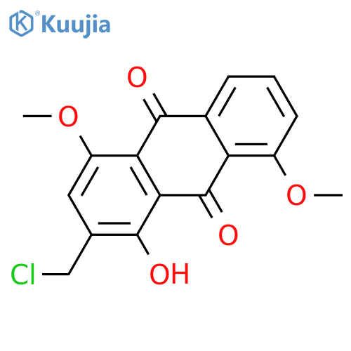 9,10-Anthracenedione, 2-(chloromethyl)-1-hydroxy-4,8-dimethoxy- structure
