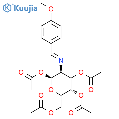 2-(4-Methoxybenzylidene)imino-2-deoxy-1,3,4,6-Tetra-O-acetyl-b-D-glucopyranose structure