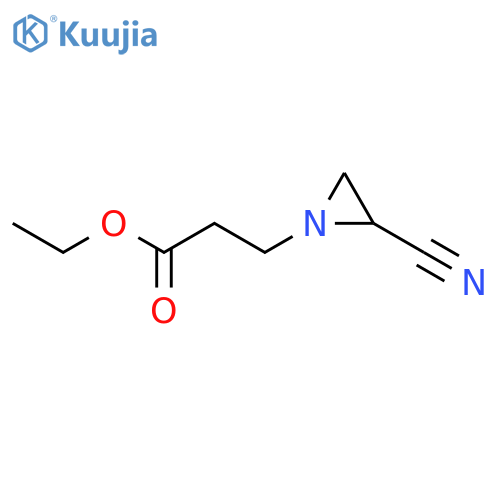 1-Aziridinepropanoic acid, 2-cyano-, ethyl ester structure