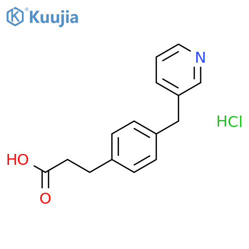 Benzenepropanoic acid, 4-(3-pyridinylmethyl)-, hydrochloride structure