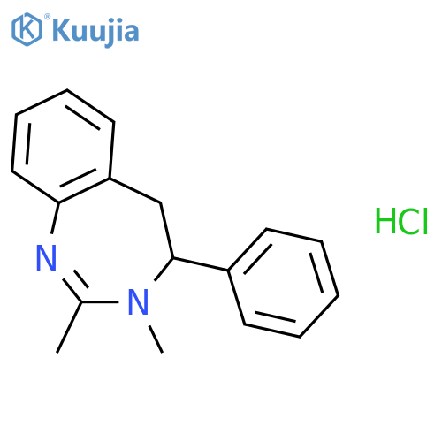 2,3-dimethyl-4-phenyl-4,5-dihydro-3H-1,3-benzodiazepine hydrochloride (1:1) structure