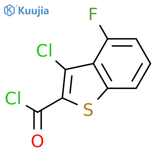 3-Chloro-4-fluoro-1-benzothiophene-2-carbonyl chloride structure