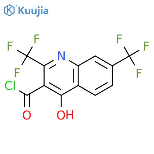 3-QUINOLINECARBONYL CHLORIDE, 4-HYDROXY-2,7-BIS(TRIFLUOROMETHYL)- structure