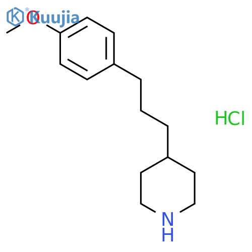 Piperidine,4-[3-(4-methoxyphenyl)propyl]-, hydrochloride (1:1) structure