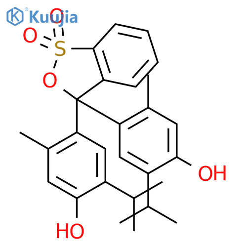 2-{4-hydroxy-2-methyl-5-(propan-2-yl)phenyl(1Z)-2-methyl-4-oxo-5-(propan-2-yl)cyclohexa-2,5-dien-1-ylidenemethyl}benzene-1-sulfonic acid structure