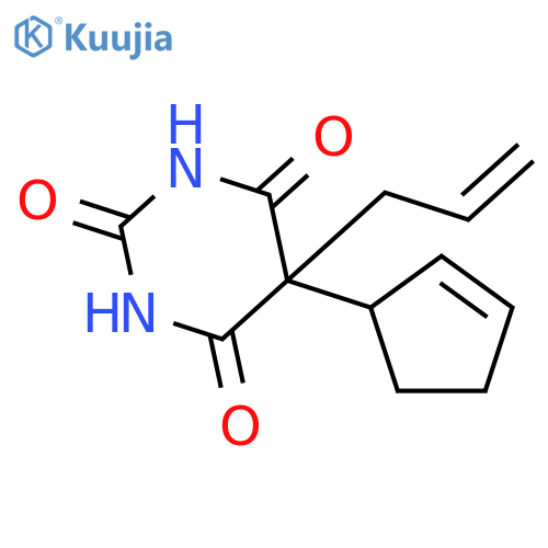 2,4,6(1H,3H,5H)-Pyrimidinetrione,5-(2-cyclopenten-1-yl)-5-(2-propen-1-yl)- structure