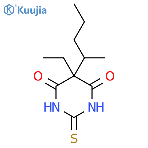 4,6(1H,5H)-Pyrimidinedione,5-ethyldihydro-5-(1-methylbutyl)-2-thioxo- structure
