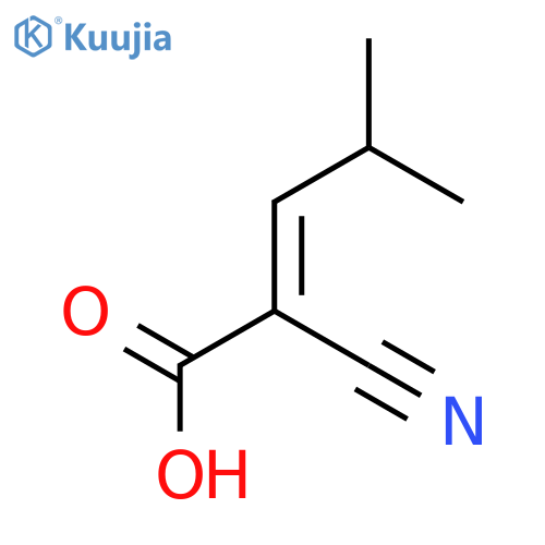 2-Cyano-4-methylpent-2-enoic acid structure