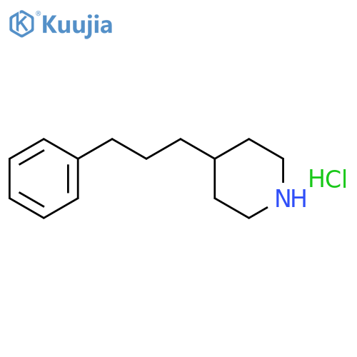 Piperidine,4-(3-phenylpropyl)-, hydrochloride (1:1) structure