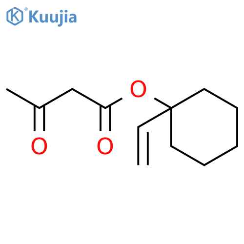 BUTANOIC ACID, 3-OXO-, 1-ETHENYLCYCLOHEXYL ESTER structure