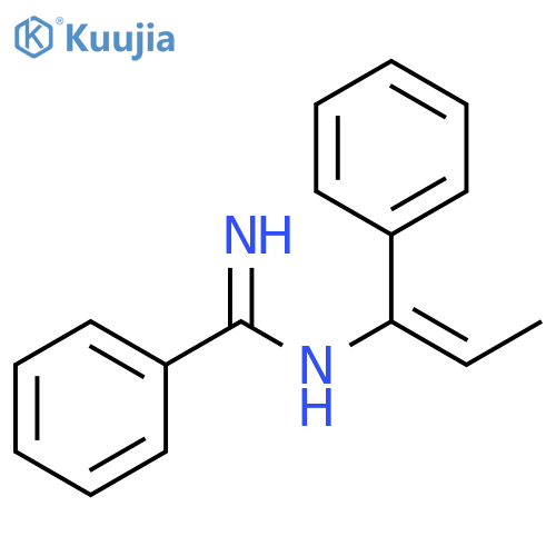 Benzenecarboximidamide, N-(1-phenyl-1-propenyl)-, (E)- structure