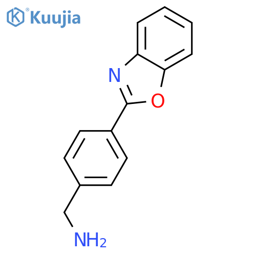 1-4-(1,3-benzoxazol-2-yl)phenylmethanamine structure