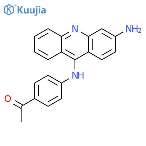 Ethanone, 1-[4-[(3-amino-9-acridinyl)amino]phenyl]- structure