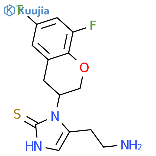 (R)-5-(2-Aminoethyl)-1-(6,8-difluorochroman-3-yl)-1,3-dihydroimidazole-2-thione structure