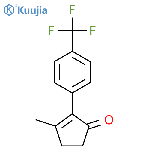 2-Cyclopenten-1-one, 3-methyl-2-[4-(trifluoromethyl)phenyl]- structure
