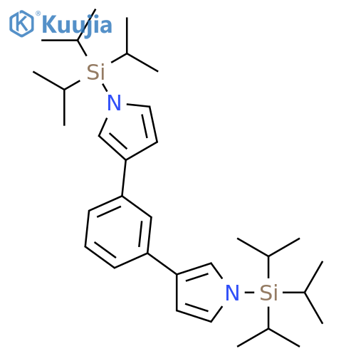 1H-PYRROLE, 3,3'-(1,3-PHENYLENE)BIS[1-[TRIS(1-METHYLETHYL)SILYL]- structure