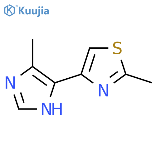 Thiazole,2-methyl-4-(4-methyl-1H-imidazol-5-yl)- structure