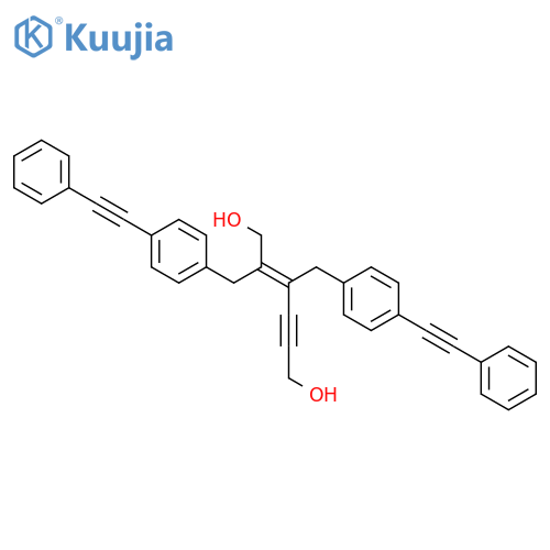 2-HEXEN-4-YNE-1,6-DIOL, 2,3-BIS[[4-(PHENYLETHYNYL)PHENYL]METHYL]-, (2E)- structure