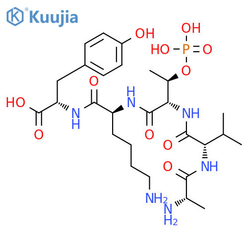 L-TYROSINE, L-ALANYL-L-VALYL-O-PHOSPHONO-L-THREONYL-L-LYSYL- structure