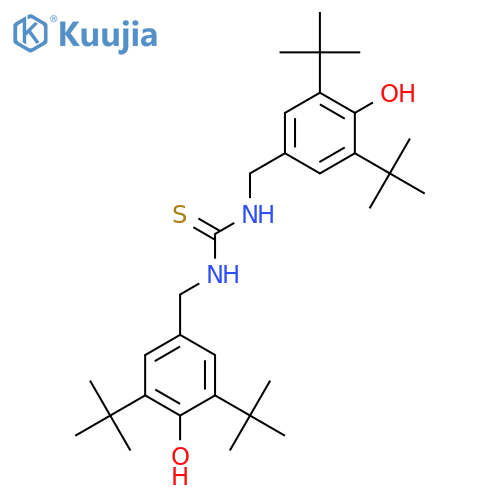 Thiourea, N,N'-bis[[3,5-bis(1,1-dimethylethyl)-4-hydroxyphenyl]methyl]- structure