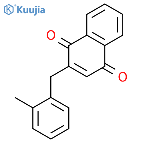 1,4-NAPHTHALENEDIONE, 2-[(2-METHYLPHENYL)METHYL]- structure