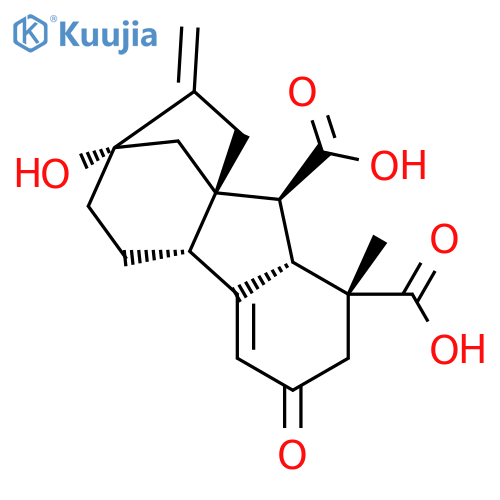 (1alpha,4bbeta,10beta)-7-hydroxy-1-methyl-8-methylidene-3-oxogibb-4-ene-1,10-dicarboxylic acid structure