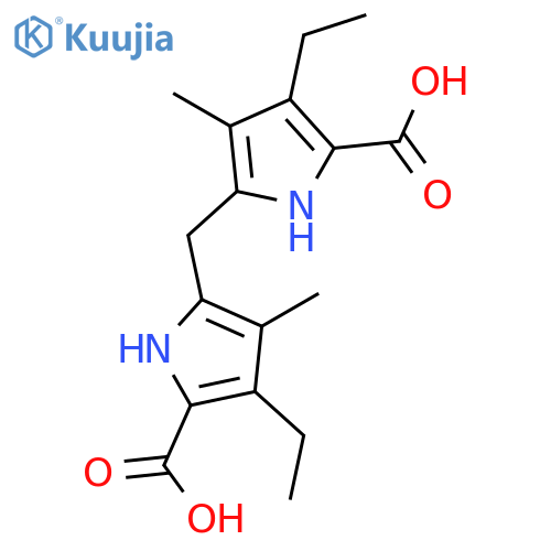 1H-PYRROLE-2-CARBOXYLIC ACID, 5,5'-METHYLENEBIS[3-ETHYL-4-METHYL- structure