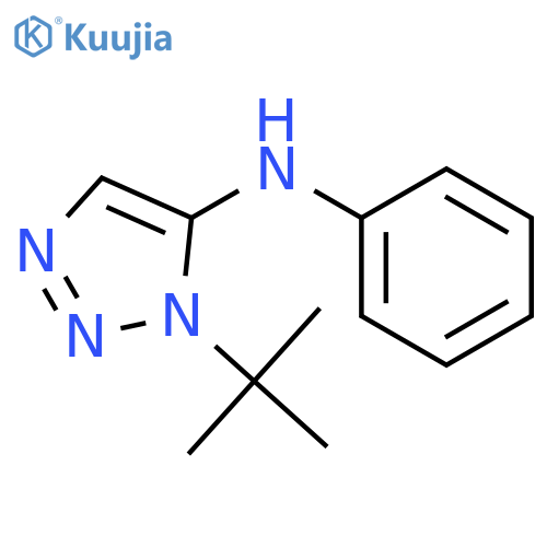 1H-1,2,3-Triazol-5-amine, 1-(1,1-dimethylethyl)-N-phenyl- structure