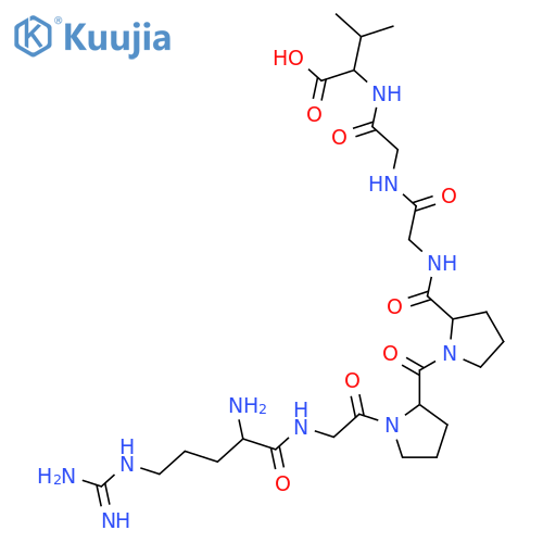 L-Valine, N-[N-[N-[1-[1-(N-L-arginylglycyl)-L-prolyl]-L-prolyl]glycyl]glycyl]- structure