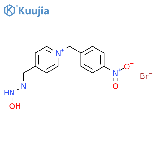 Pyridinium, 4-[(hydroxyamino)iminomethyl]-1-[(4-nitrophenyl)methyl]-,bromide structure
