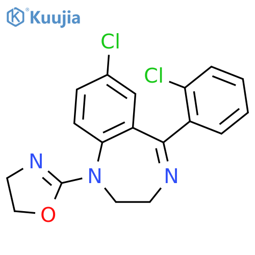 7-chloro-5-(2-chlorophenyl)-1-(4,5-dihydro-1,3-oxazol-2-yl)-2,3-dihydro-1H-1,4-benzodiazepine structure