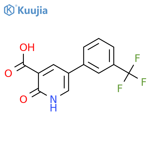 2-Hydroxy-5-(3-trifluoromethylphenyl)nicotinic acid structure